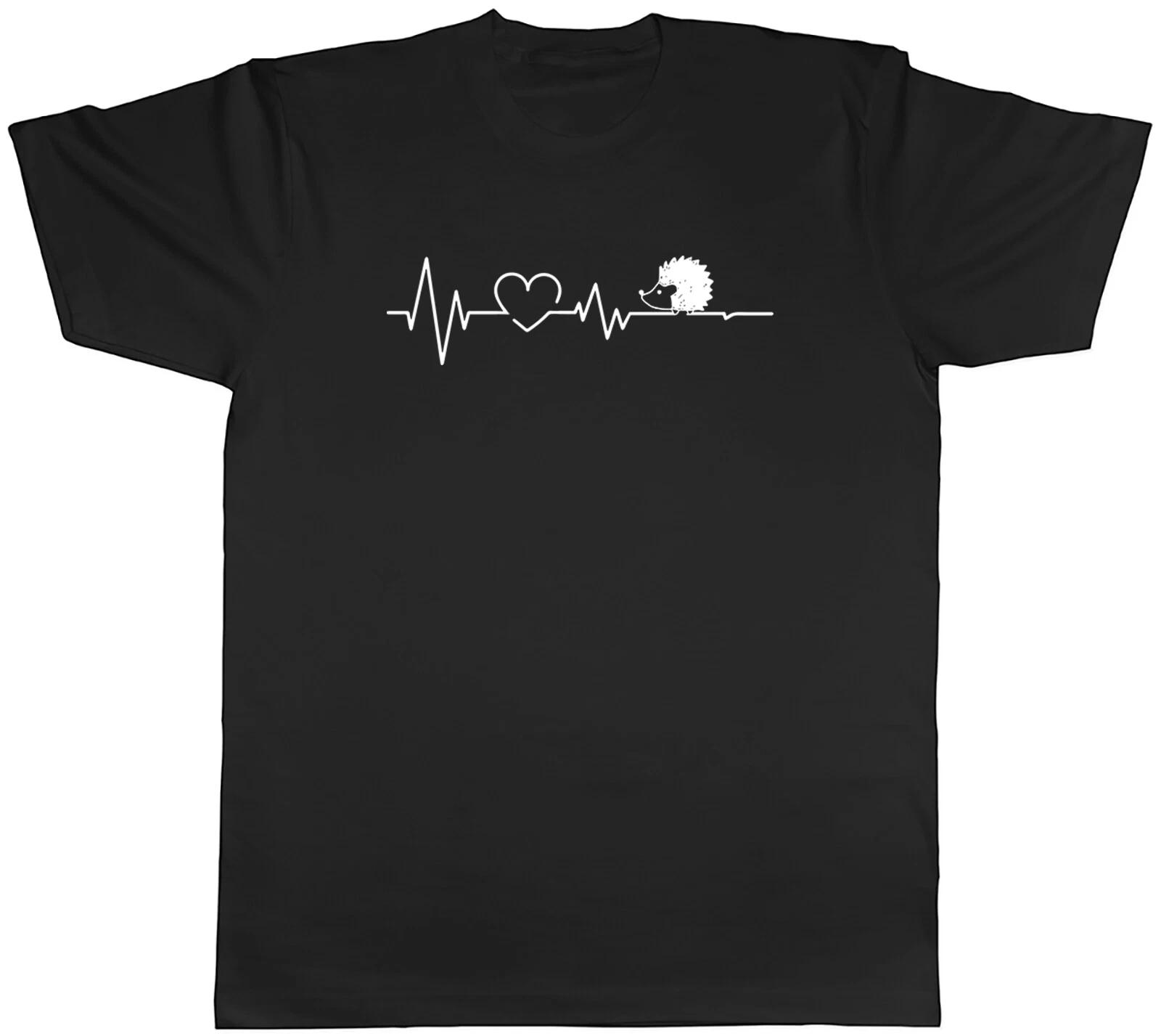 Hedgehog Heartbeat Mens T-Shirt Wildlifeest Animal Tee Gift XS