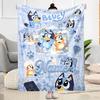 Bluey's Colorful Friends Customize Text Blanket Throw Customizable Blanket Warmthful Decor for Office Bed Chair Sofa Ideal for All Seasons