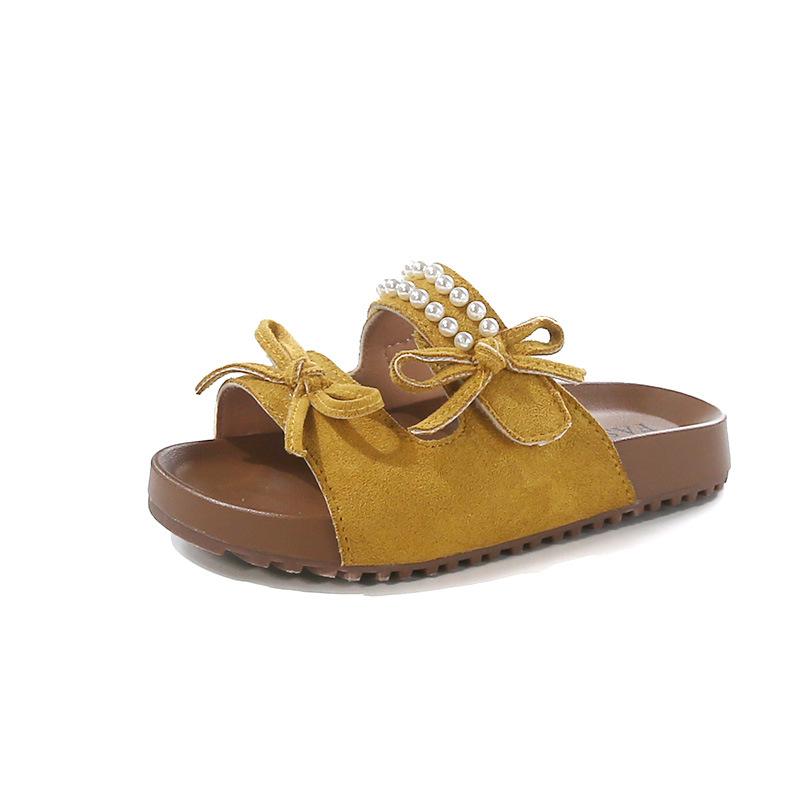 

Summer Girls Open Toe Sandals Baby Breathable Beach Soft Sole Slippers Fashion Comfort Casual size 29 жовтий