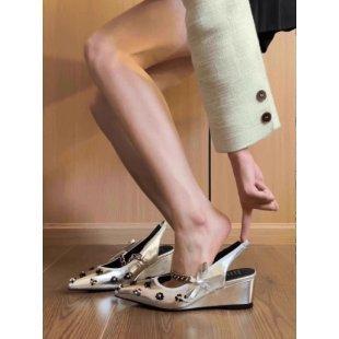 New Chinese Style Wedge Sandals Women's Canary Breathable High Heels Women's Shoes New