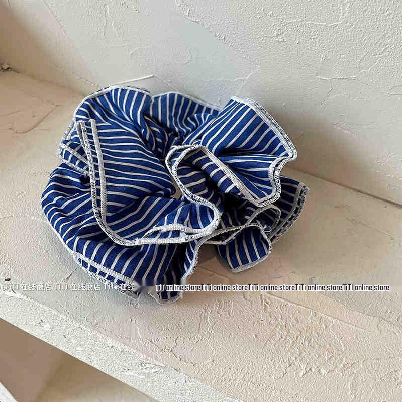 Retro Korean Polka Dot Pleated Headband & Hair Tie Set