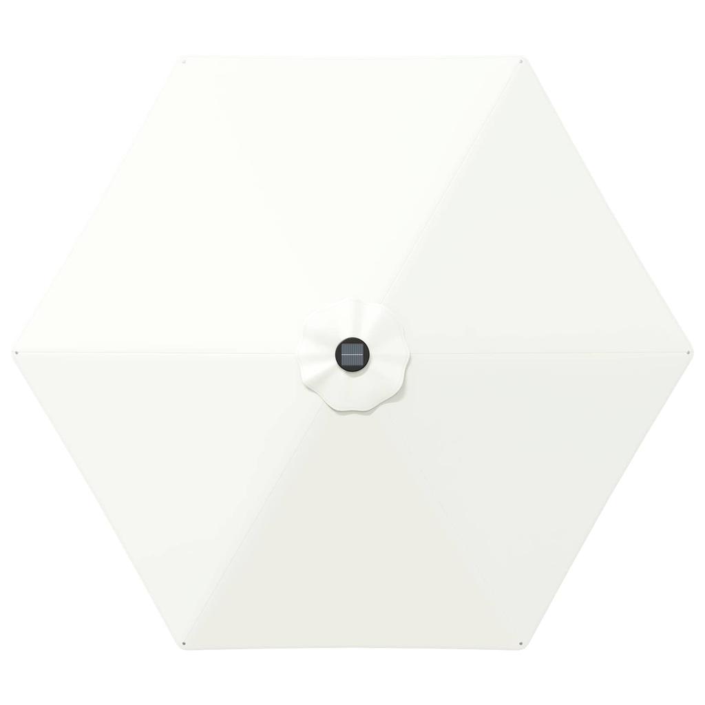 Garden Parasol with LED Lights and Base 300 X 300 Cm