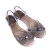 Broken Diamond Bow Transparent Single Shoes Four Seasons Shoes Summer Women'S Fashionable And Comfortable Pvc