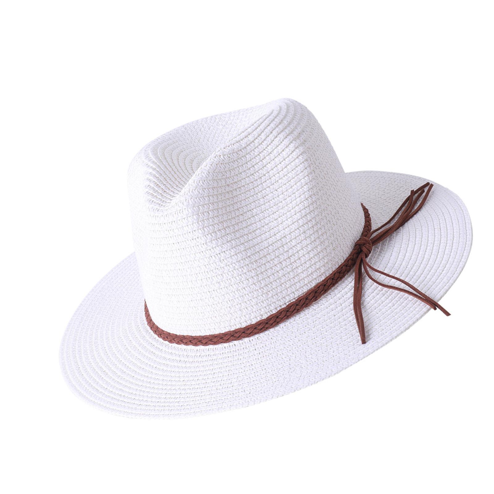 

Соломенные ковбойские шляпы Панама Плетеные кисточки для женщин мужчин Реквизит для фото Вестерн для мужчин женщин Унисекс Головной убор 5