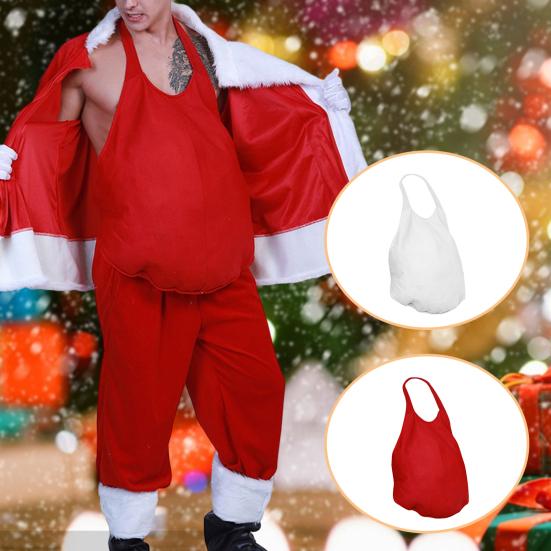 Santa Fake Belly Realistic Solid Color Cloth Good Touch Xmas Fake Belly Christmas Cosplay Prop