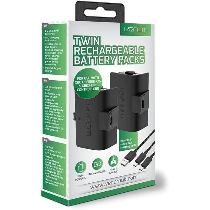 Pack de deux batteries rechargeables pour manette Xbox Series - VENOM - VS2882 - Noir
