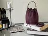 High-End Genuine Leather Patchwork Bucket Bag: Drawstring, Fashionable Design, Women’s Simple Casual Crossbody Handbag