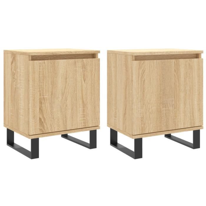 VidaXL Bedside Tables 2pcs Sonoma Oak 40x30x50cm Engineered Wood 826851