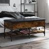 VidaXL Shoe Bench, Storage Bench with Seat, Shoe Rack with Cushion, Modern, Smoked Oak 102x42x45 835199