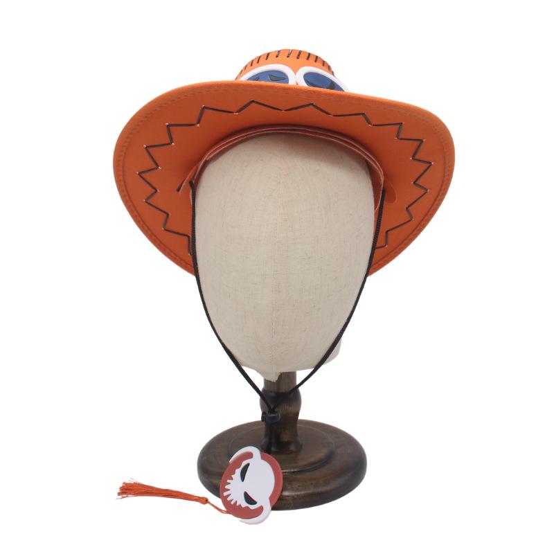Reverse Gleiche Farbe Feuerfaust Ace Cosplay One Piece Japanische Animation Bühnenauftritt Gleicher Cartoon Geschenk Hut