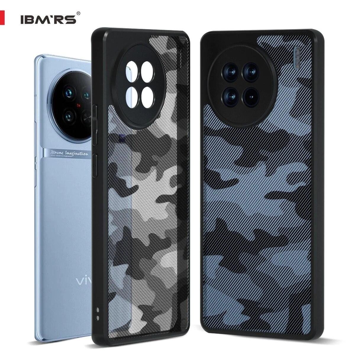 

(Comes with wrist strap)IBMRS for vivo X90 Case, Anti-Fingerprint Technology Prevents Oily Smudges Frosted Coating Feels Velvety Soft camo Phone Cover Art Camo