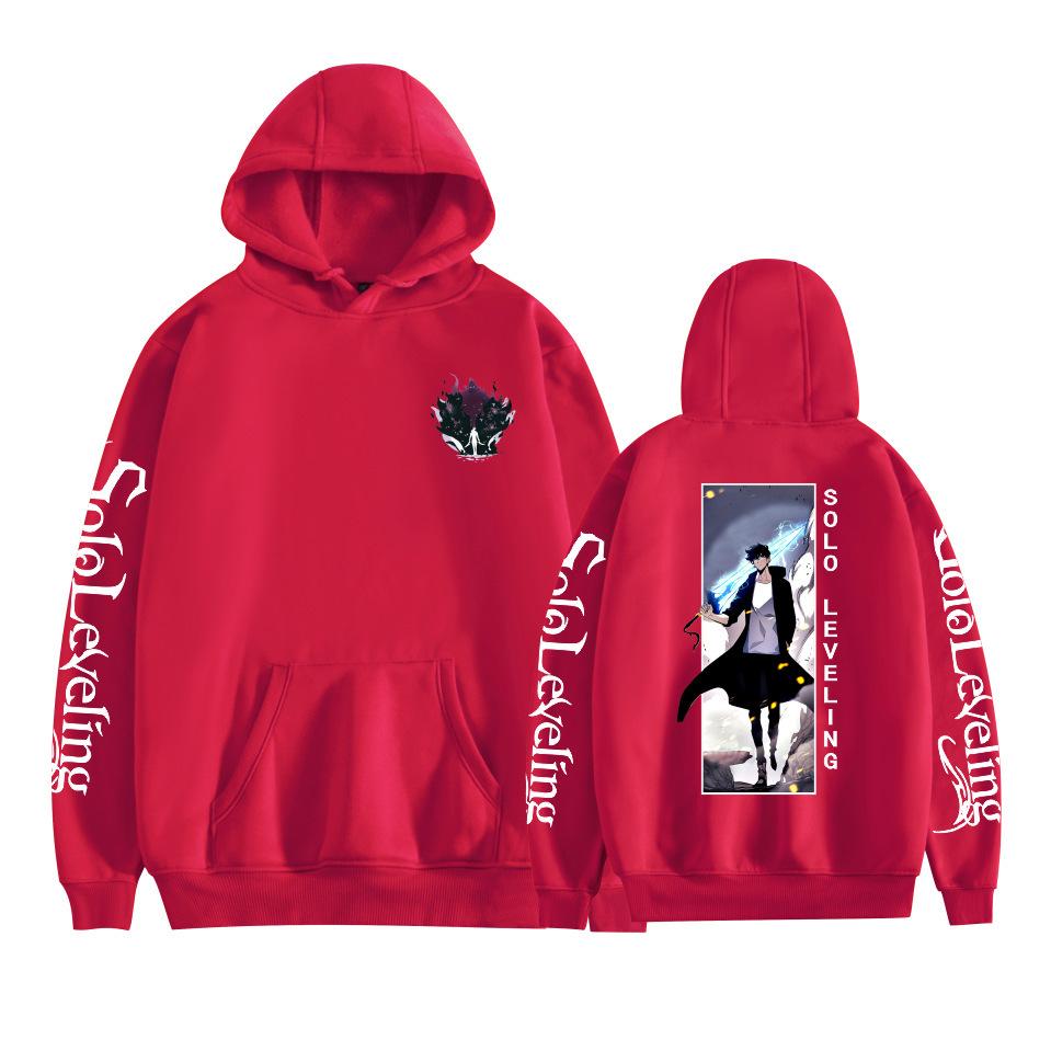 Solo Leveling Anime Printed Men's Fashion Long Sleeve Hoodie Cartoon Sweatshirt