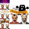 Terrifying Latex Lucifer Mask With Horns For Halloween Festivals And Costume Parties