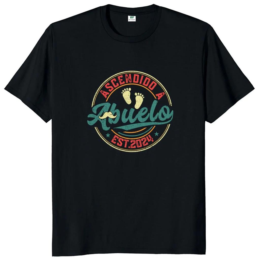 Future Grandpa 2024 T Shirt Retro French Text Announcing Grandparents Gift Tshirt 100% Cotton Soft Unisex T-shirt EU Size