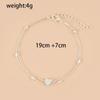 Love Heart Beads Double Layer Anklet Vintage Beach Ankle Bracelet For Women Wedding Accessories