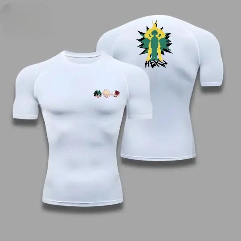 Fitness Sportswear Teenagers Tshirt All Mightmen Graphic Tops Tight Training Clothes Boys Compression Running Basketball Clothes