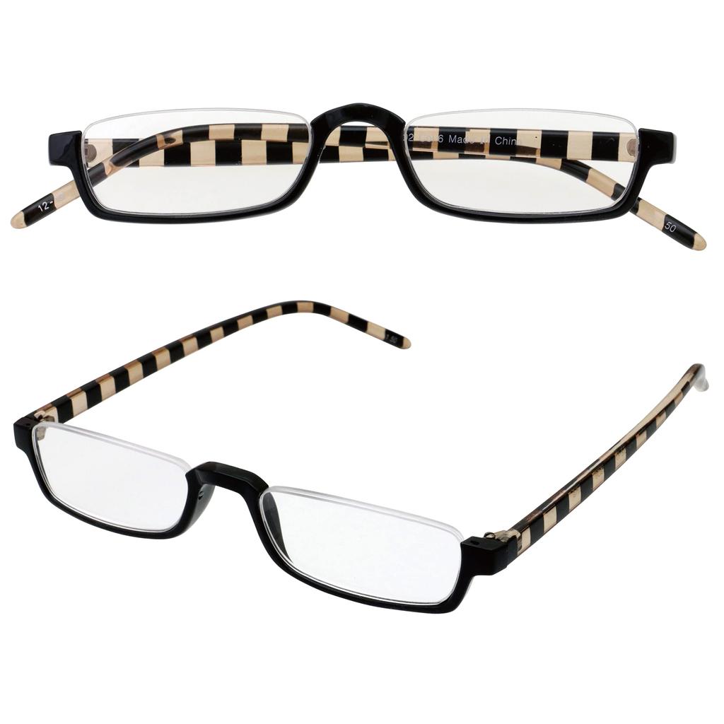 Eye SM1002BR350 Reading Fashion Reading with M1002 Brown [Senior Club] Glasses, Eyeglasses, 3.5mm, Women's & Men's Glasses, Under-rim, Case, +3.50