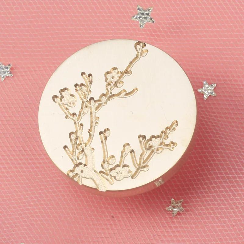 Creative Plant Flower Love Theme Fire Lacquer Seal DIY Handmade Stamp Head for Hand Account Envelope Craft Decoration