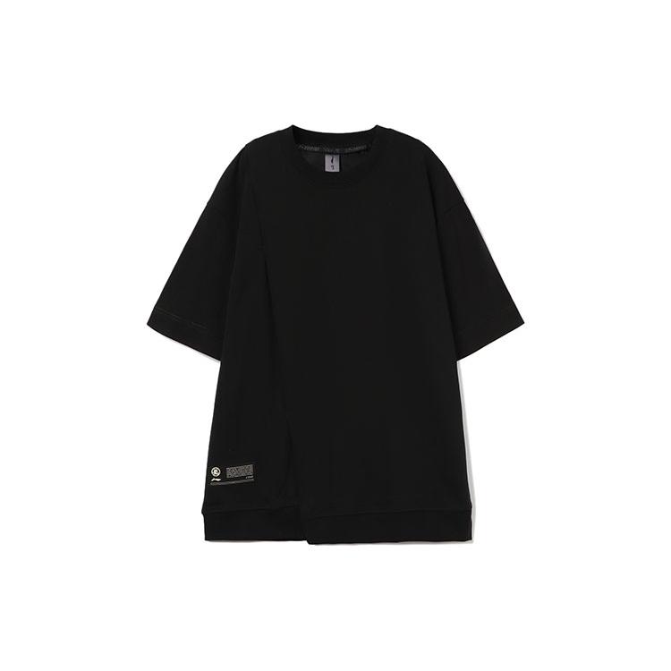 Li Ning Sportlife T Shirts Men's Black Crew Neck Moderate Other AHSR887-3