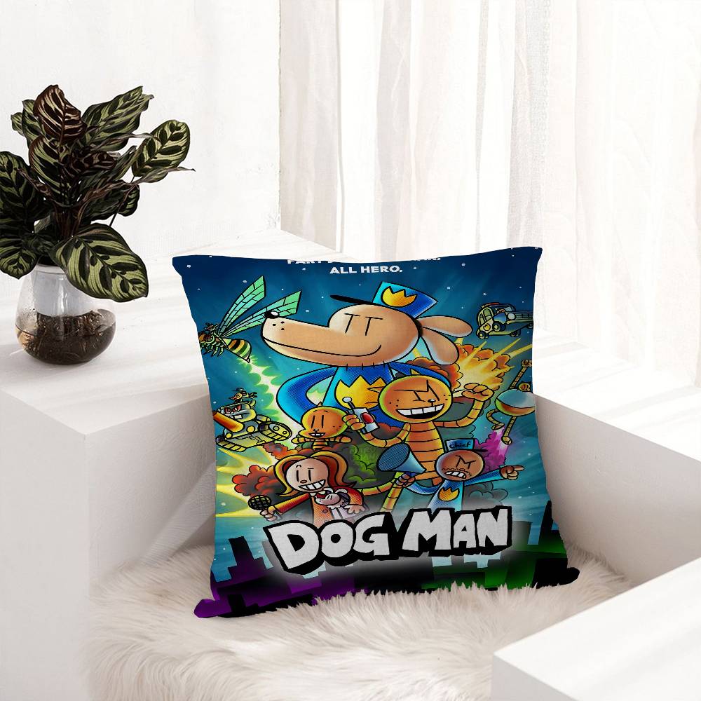 

Comic Cartoon Dog Man Anime pillow cover sofa cushion cover home room decoration children gift 12x12Inch