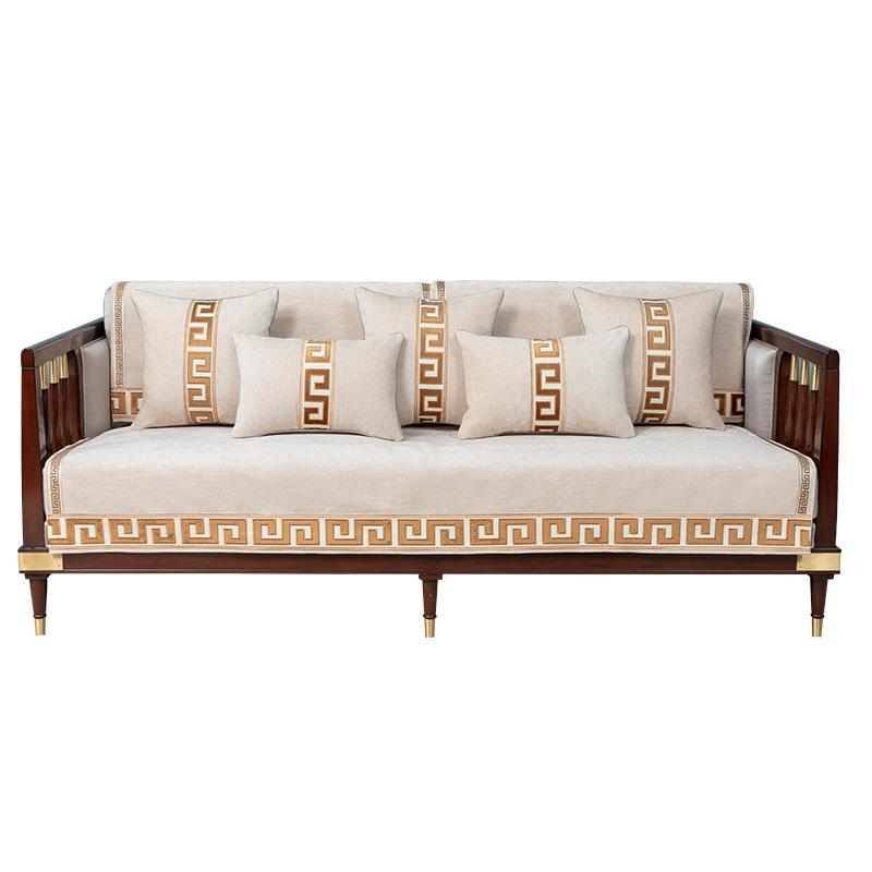 New Chinese Style Sofa Cushion Rosewood Non-Slip Cover Cover Cushion Cover Four Seasons Universal Backrest Towel Cushion Cover Towel