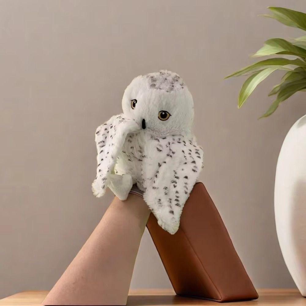 Simulated Owl Hand Puppet Hand Finger Stuffed Owl Toy Plush Story Puppet For Children