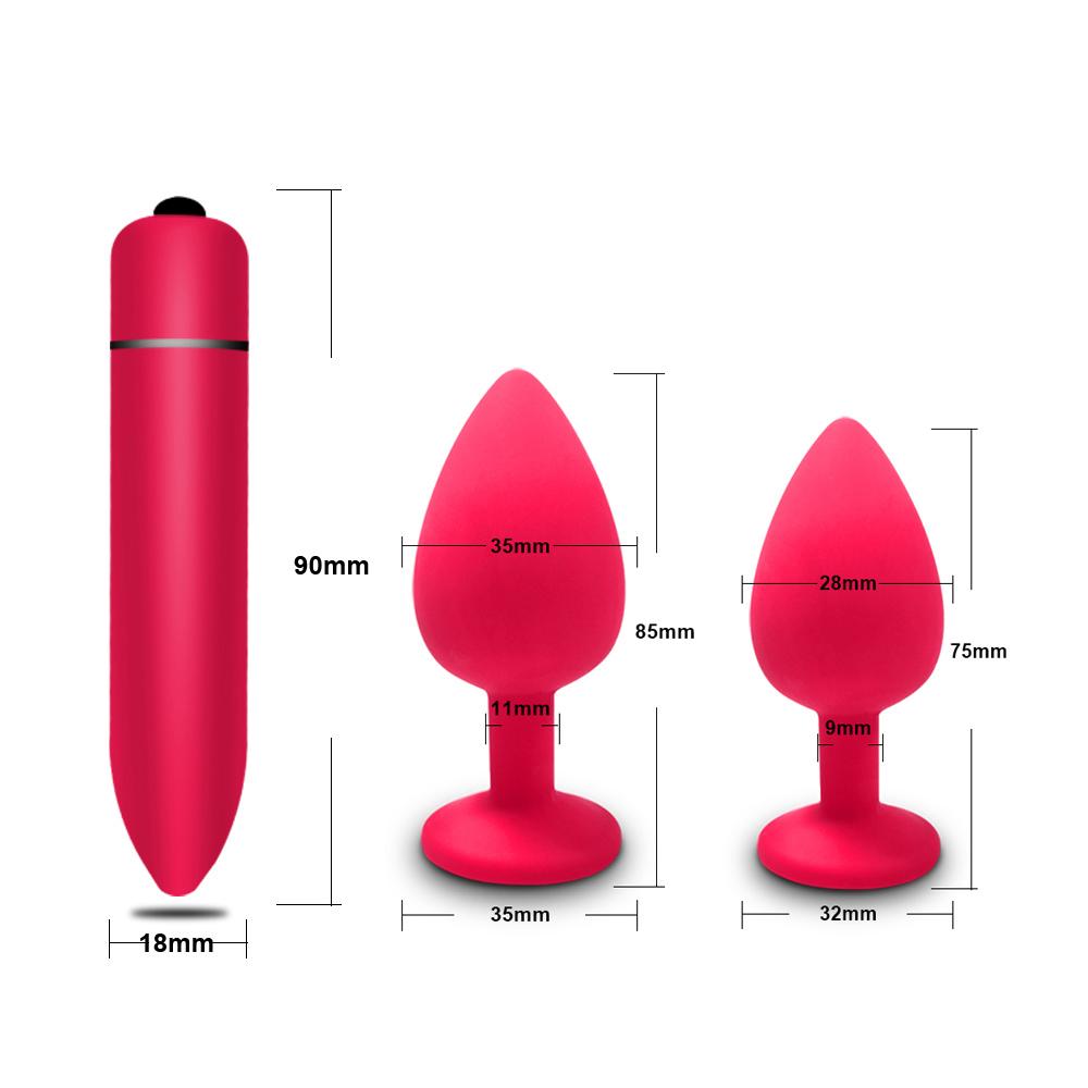 Anal Plug Vibrator Massager Gay Anal Butt Plug Stimulator Masturbation Tools Dildo Penetration Anal Vibration Toys for Adults