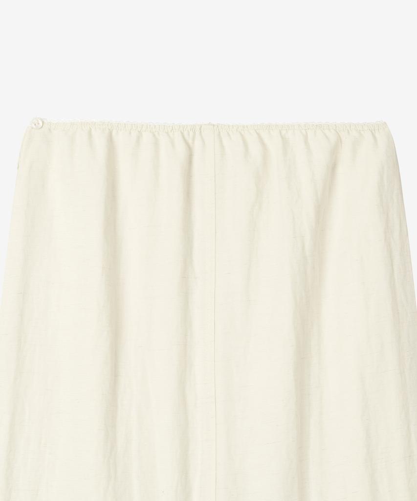Basica Light Banding Slit Long Skirt (Beige)