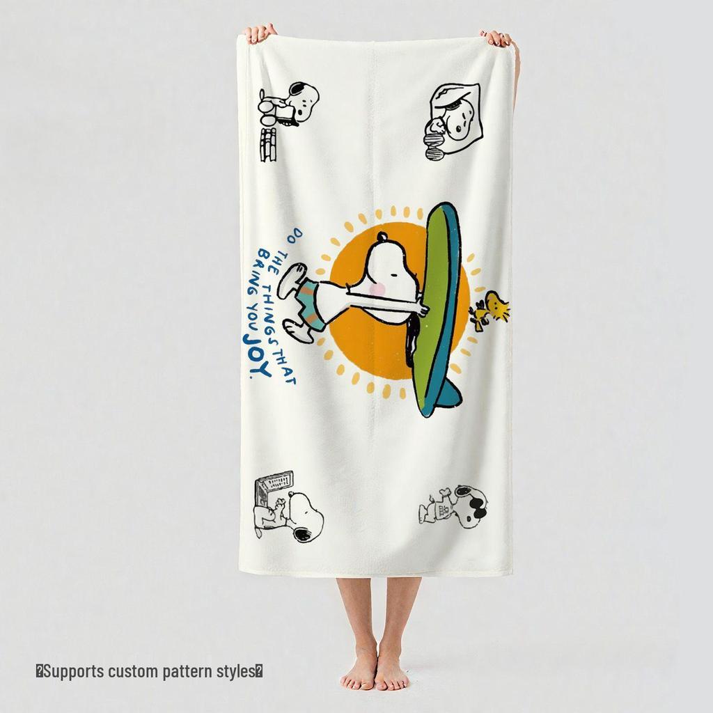 Snoopy Quick-Dry Thick Swimming and Beach Towel - Soft, Absorbent, and Perfect for Sports or Fitness