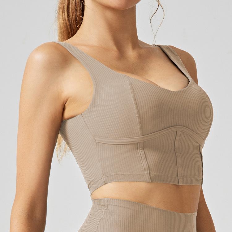 

Женский ударопрочный спортивный бюстгальтер высокой интенсивности - Амортизирующий, в стиле жилета, для йоги и бега, фитнес-белье XL