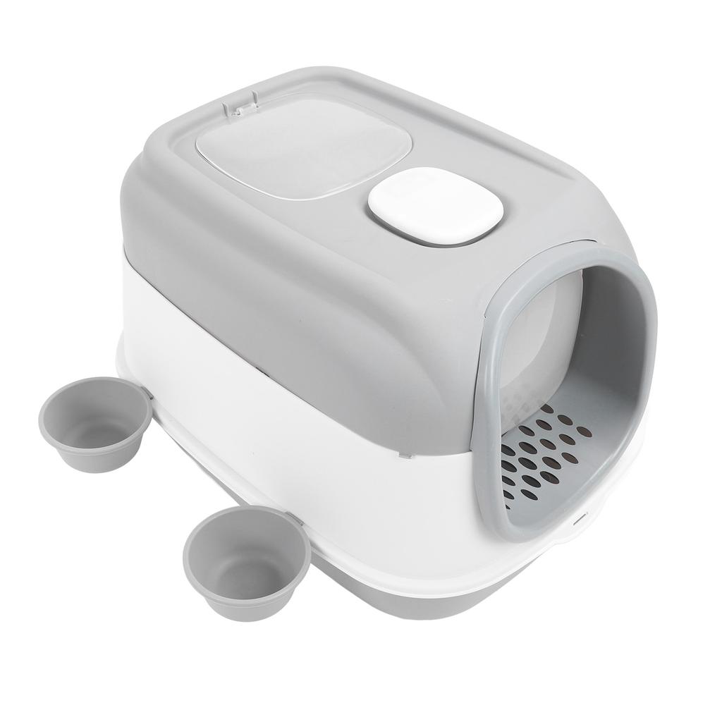 Cat Litter Box Fully Enclosed Open Top Extra Large Litter Box Smart Deodorizing Indoor Pet Toilet Fo