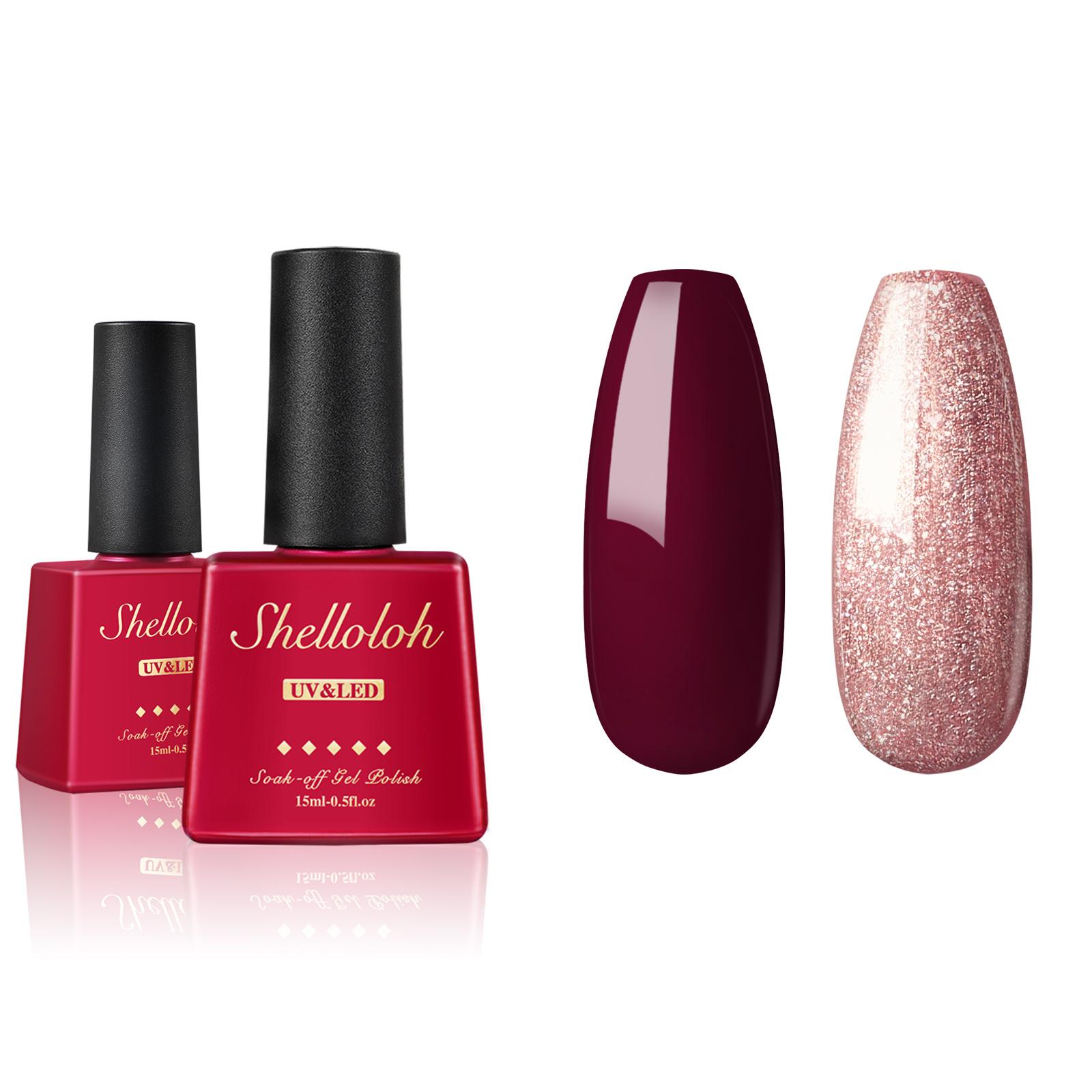

SHELLOLOH 2 цвета гель-лак для ногтей 15 мл телесный гель с блестками Soak Off для дизайна ногтей набор для домашнего дизайна