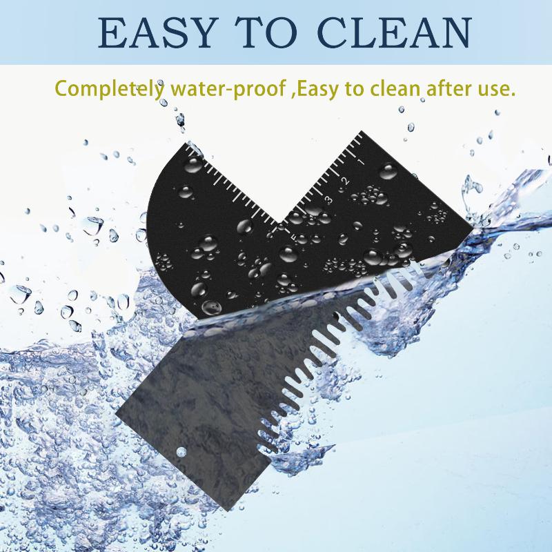 Profesionální nástroj pro tvarování vousů Karta pro zvýraznění linie vlasů s měřítkem pro přesné tvarování vousů Styling Must Have Tvarovač vousů