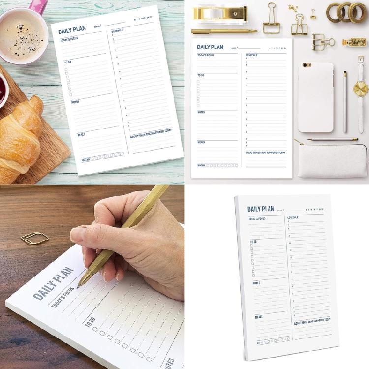 Professional Meal Workout Planner Notepads 60 Sheets Daily Planner Fitness Workout Journal Reading Tracking Notebook