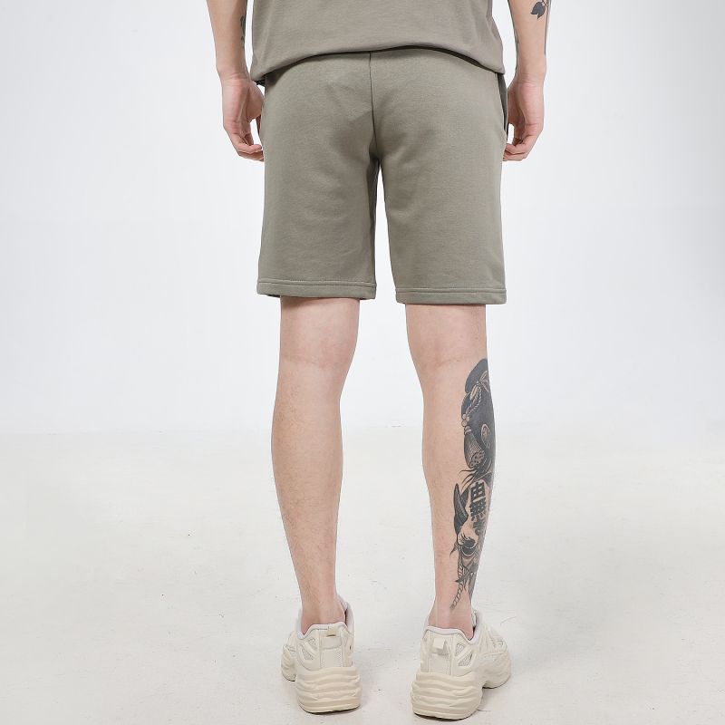 Puma Contrast Logo Print Running Shorts Men Bottoms Olive 588675-73