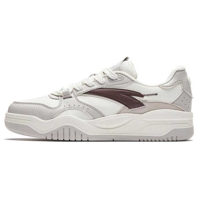 

Anta Wave Shoes Slip-Resistant Low-Top Skateboard Shoes Women s White Gray Sneakers 922348003-3 38