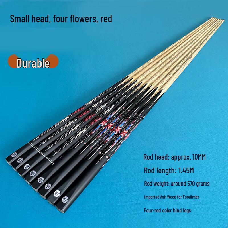 Datang Royal 10mm Rote Vierblumen Snooker Billard Queue