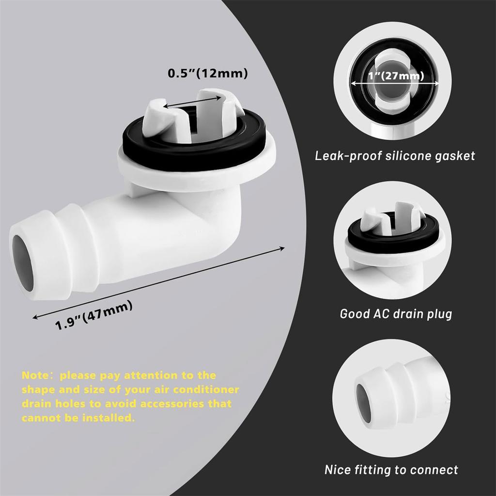 Portable Air Conditioner Drain Hose Set with Connector Air Conditioner Drainage Solution Easy to Install Drain Hose