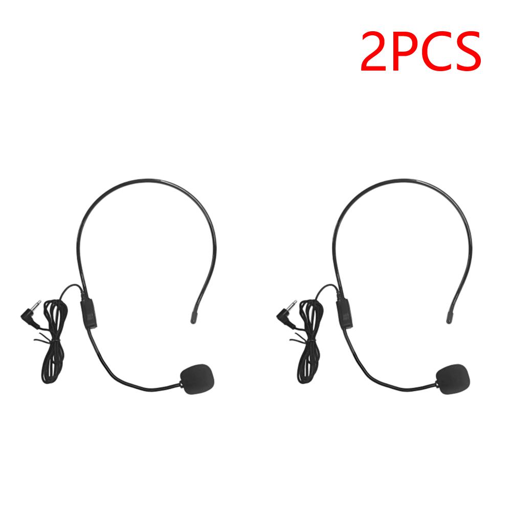

Cable Head-mounted Headset Microphone Flexible Wired Boom Amplifie Megaphone Microphone for Interview Recording Stage Meeting