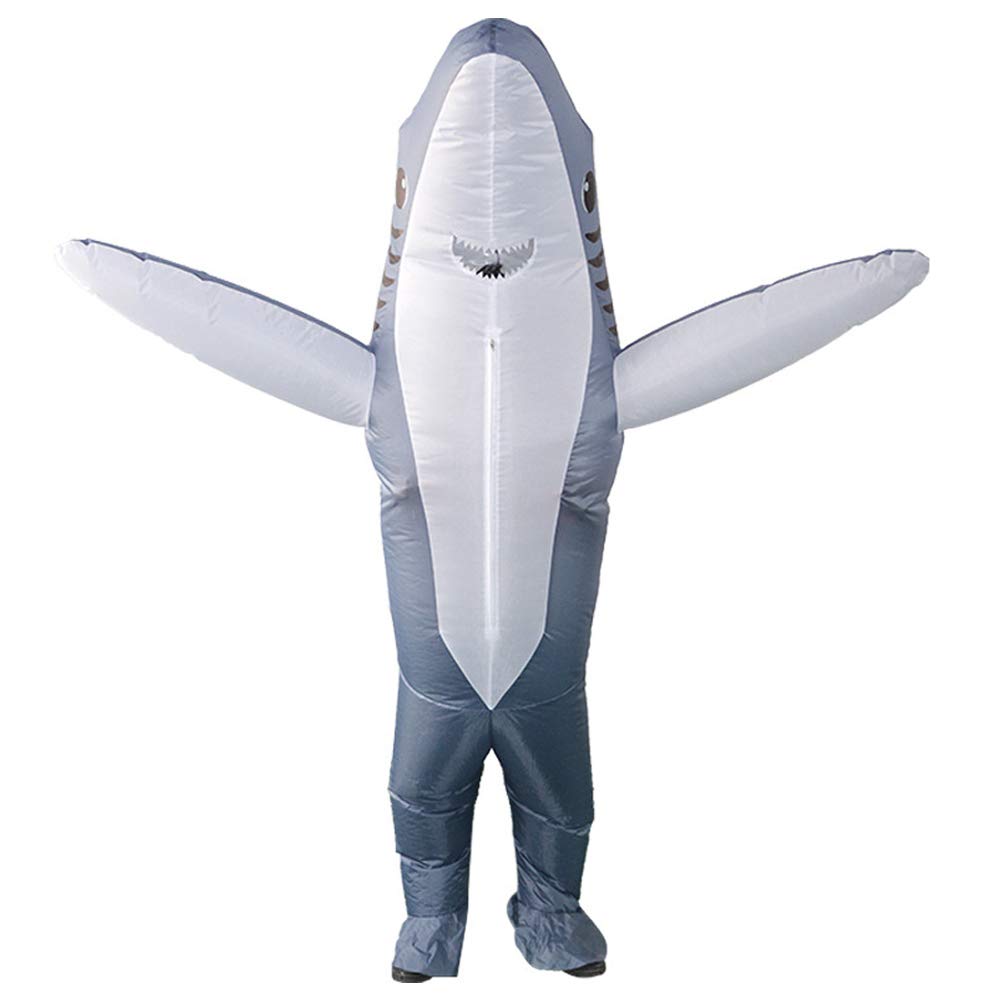 Aufeeky Adult Shark Kigurumi Cosplay Inflatable Perfect for and Costume, Air-Fillable Costume, Christmas, Halloween, Year-End Parties. Lightweight,