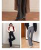 Pantalon Évasé Stretch Taille Haute pour Femme - Élégant, Confortable et Polyvalent pour l'Automne et l'Hiver