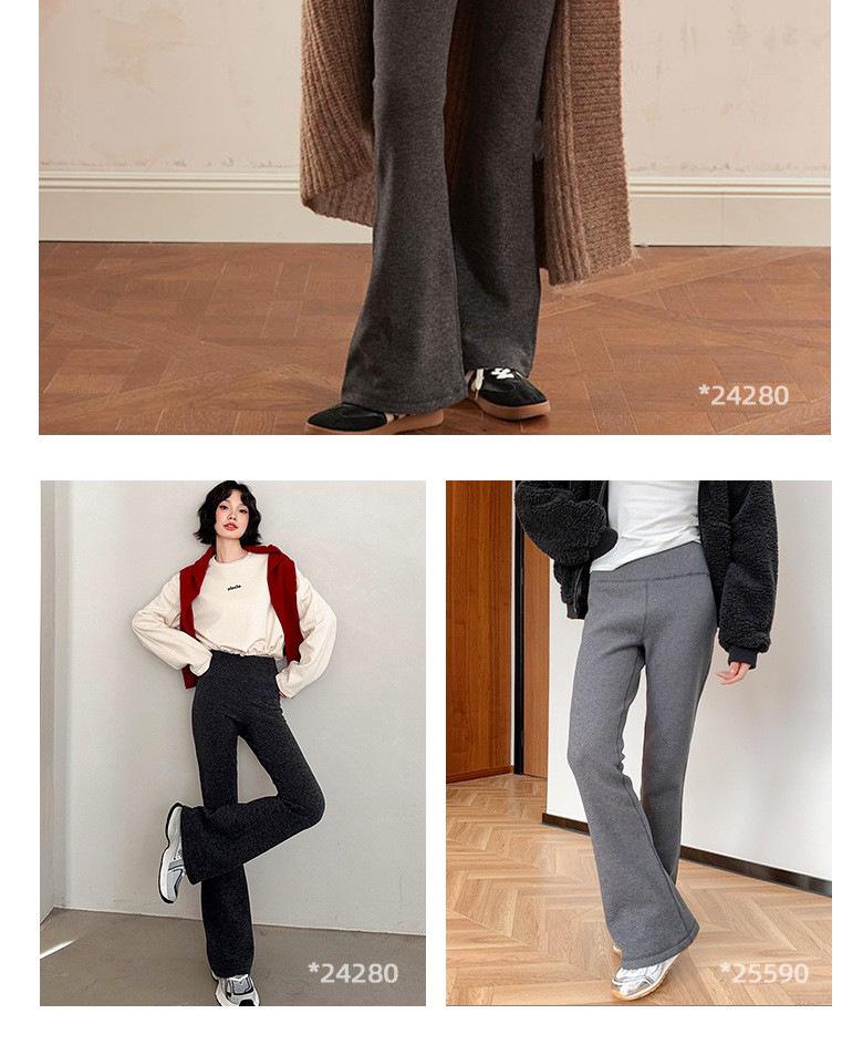 Pantalon Évasé Stretch Taille Haute pour Femme - Élégant, Confortable et Polyvalent pour l'Automne et l'Hiver