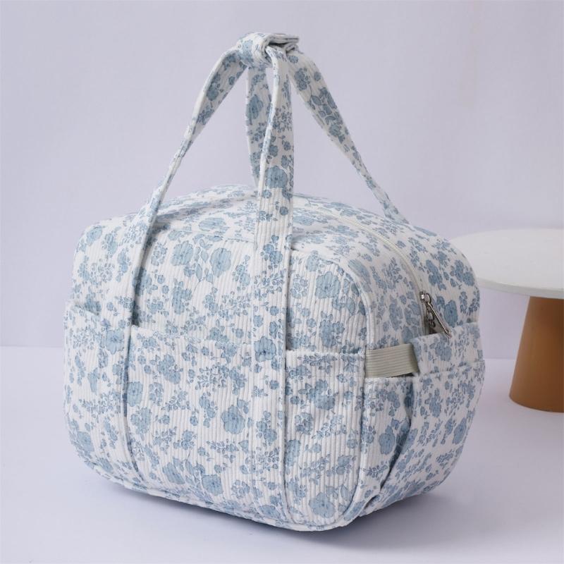 Large Capacity Cotton Lunch Bag With Aluminum Foils Lining for Picnics Office Meals and Daily Use Items