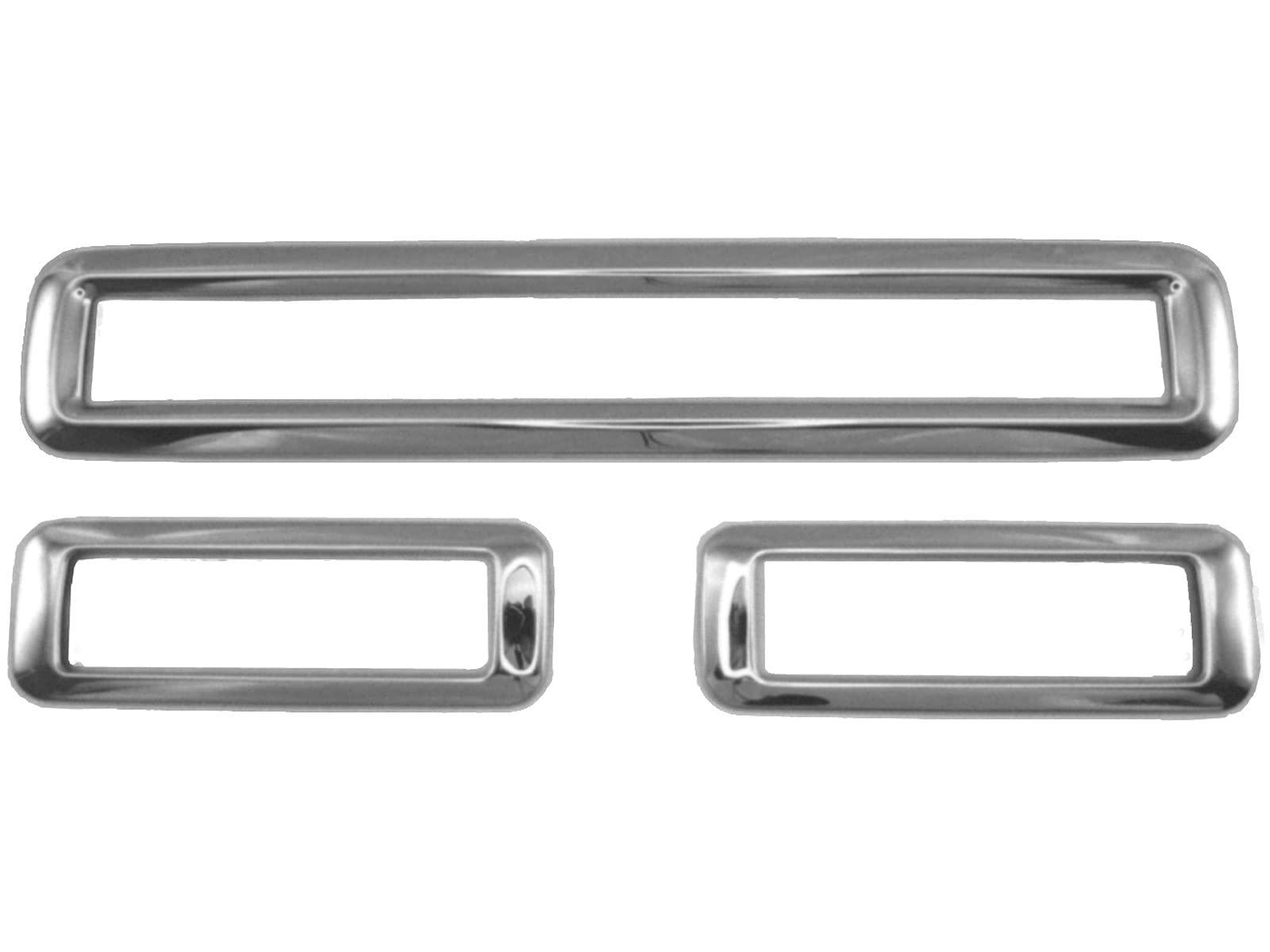 BRIGHTZ Stainless Steel Rear Air Conditioning Ring Satin for eK Cross Space and (3-Piece, Silver) (Models B34A, B35A, B37A, B38A) [INT-MID-031]