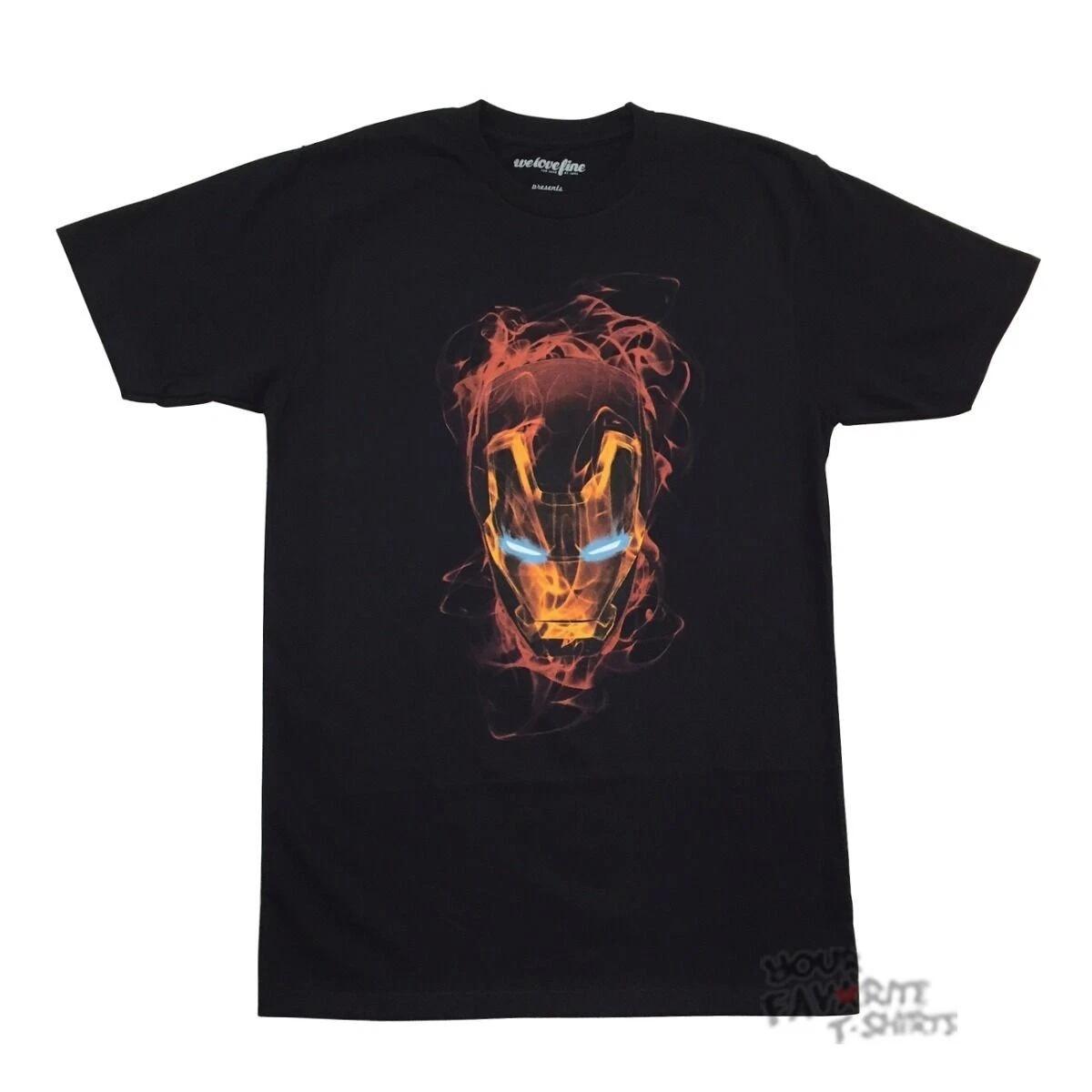 Iron Man Smokey Mask Avengers Marvel Comics Licensed Adult T-Shirt Size S XXXXL