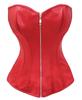 Faux Leather Corset Shapewear [BS Lingerie] Ladies' (M, Red)