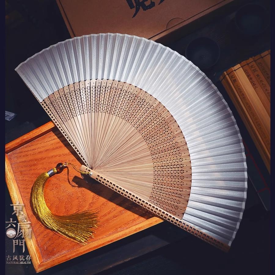 Elegant Chinese Bamboo Folding Fan 6 Inch Plain Blank Fan for Women Hanfu Qipao Vintage Handheld Fan Summer Cooling Oriental Fan