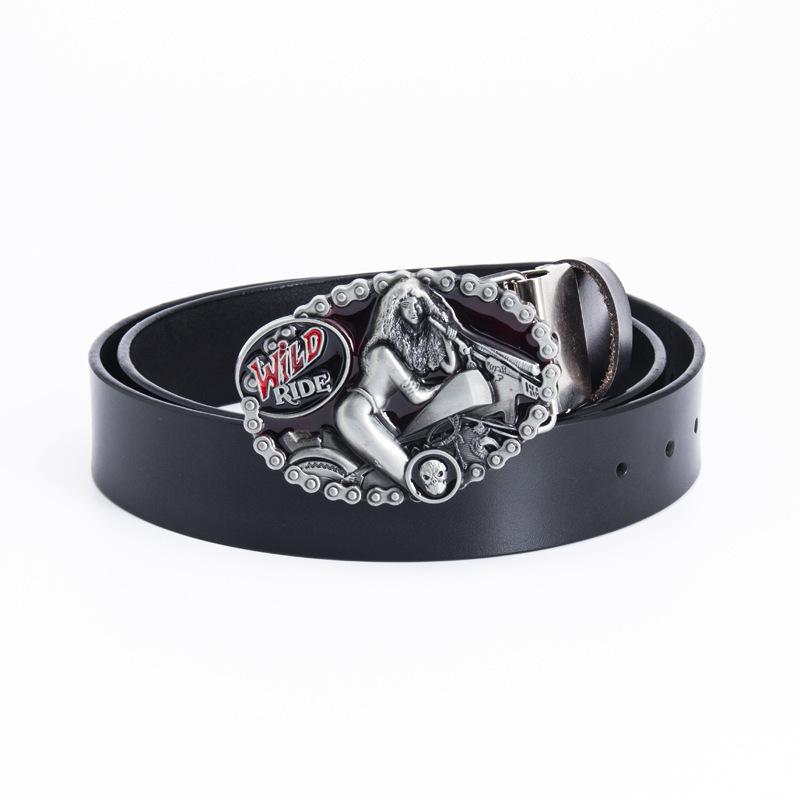 Punk-Kultur Vintage Gürtel Lokomotiv-Mädchen Mode Lässig Herren Gürtel