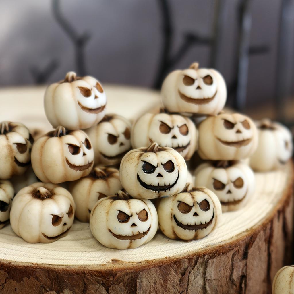 Creative Simulation Pumpkin Statue Props, Home Yard Bonsai Accessories Garden Miniature Sculpture, Suitable for Halloween