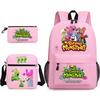 ONE PIECE heat transfer schoolbag primary school student printed backpack large capacity backpack backpack pencil case